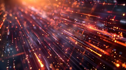 Futuristic technology lines background with light effects