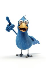 Obraz premium Blue Bird with Big Beak