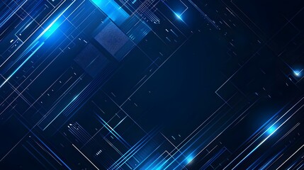 Blue Geometric Shape Abstract Technology Background