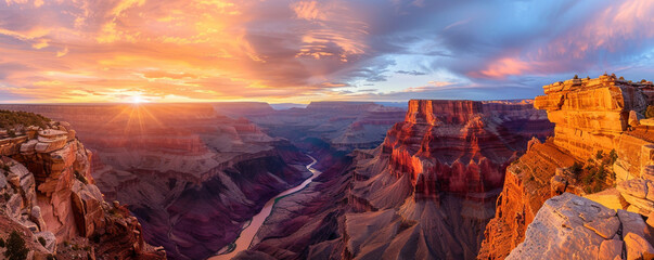 sunset in the mountains