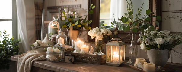 flowers in the kitchen