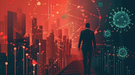 Conceptual image of business interruption and economic financial crisis