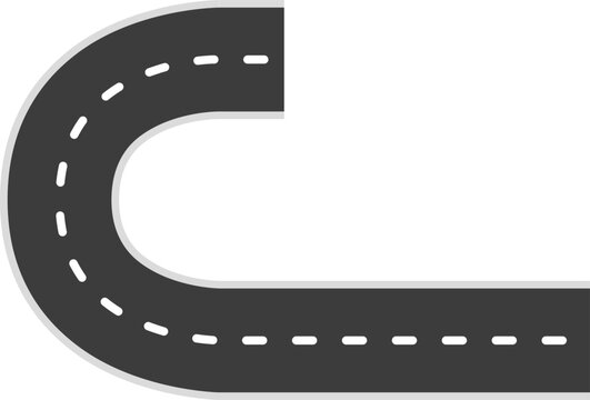 City road and highway top view, elements for map.