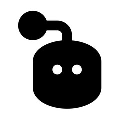 robot solid UI icon
