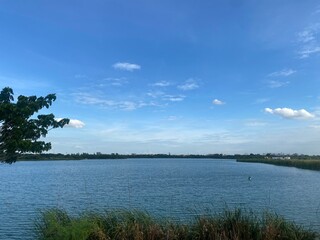 Bright sky lake view from KHONKHAEN Thailand 