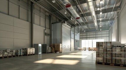 Smart climate control systems regulate temperature and humidity levels in warehouse facilities.