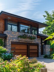 Fototapeta premium House with garage