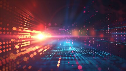 Obraz premium Abstract technology background with light effect