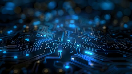 Abstract circuit board futuristic technology processing