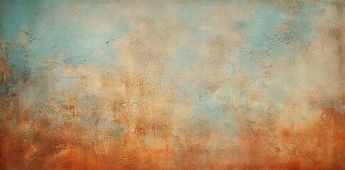 textured backgrounds of a rusty metal surface with a paintbrush, a hammer, and a paintbrush arranged in a row from left to right
