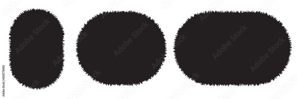 Poster torn paper frames with rough edges vector set. black square shapes with ripped jagged borders on whi