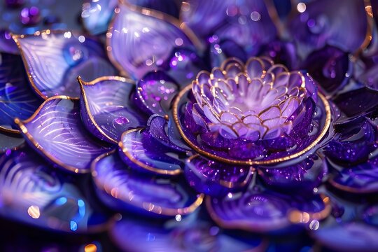Meditative Crown Chakra Concept for Wellness and Spirituality Generative AI