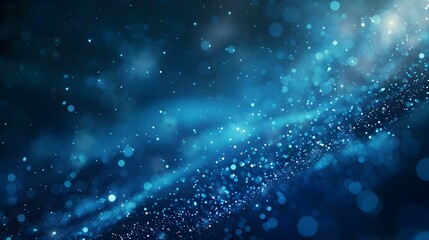 Fototapeta premium Dark blue and glow particle abstract background