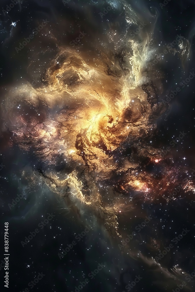 Wall mural galactic universe background for space exploration generative ai