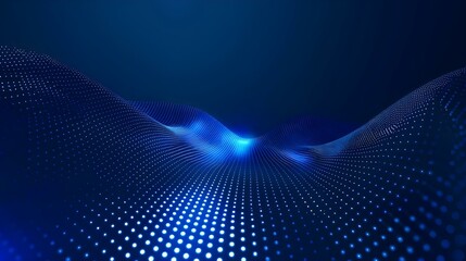 3D abstract dark blue background with dots pattern