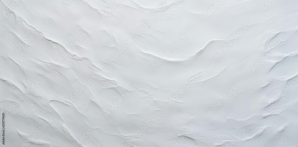 Poster texture on white wall of a building a row of windows on the left side of the building, followed by a