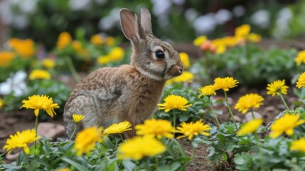 Obraz premium Rabbit in Spring 