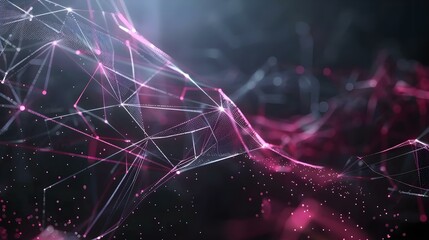Abstract digital data plexus technology background in 4K