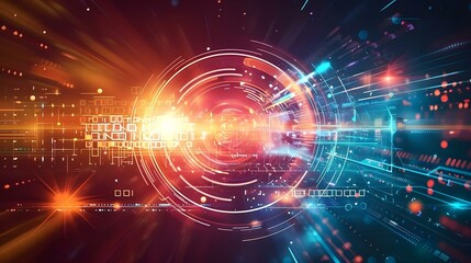 Fototapeta premium Abstract technology communication concept background