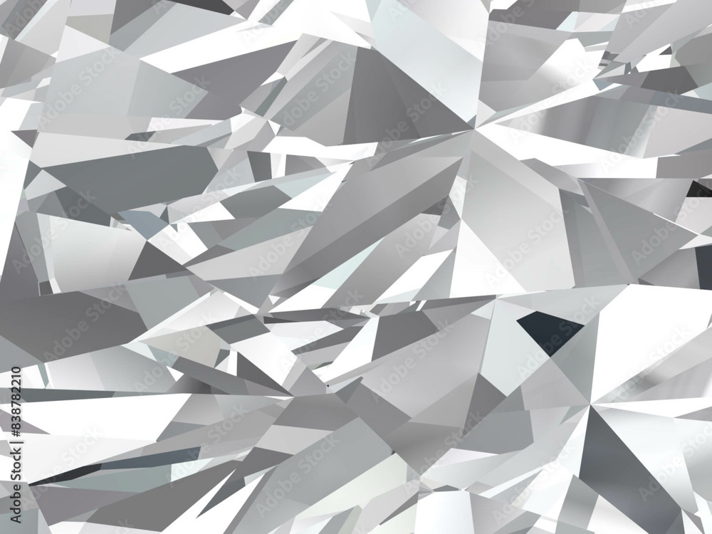 Wall mural Realistic diamond texture close up, 3D illustration. (high resolution 3D image)