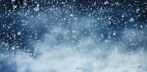 snowing texture on a blue background a snowboarder glides down a snow - covered slope, with a clear blue sky overhead and a snow - covered ground below