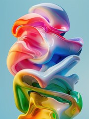 Obraz premium Multi-colored liquids layered