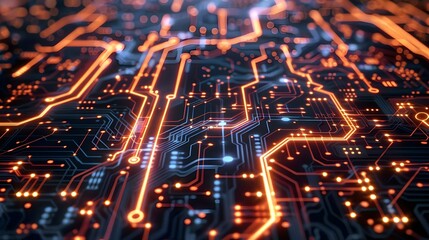 3D Animation of High-Tech Technology Geometric Design