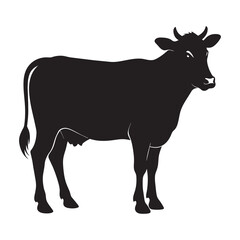 Minimalist Cow Silhouette