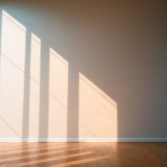 Shadows overlay on empty wall