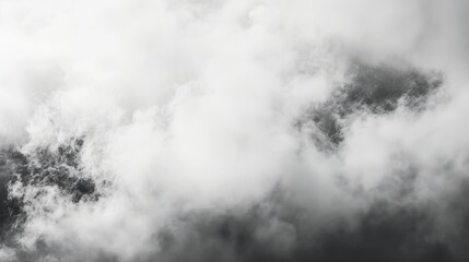 Mysterious Fog on White Background Generative AI