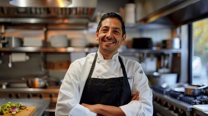 Fototapeta premium Happy Chef in the Kitchen Generative AI