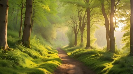 Obraz premium morning in the woods