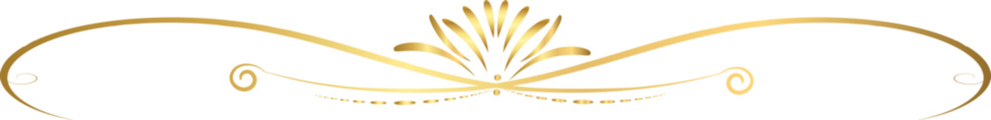 Decorative swirls dividers, old text delimiter, golden calligraphic swirl ornaments, vintage divider	