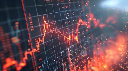 Business chart showing crisis and recession