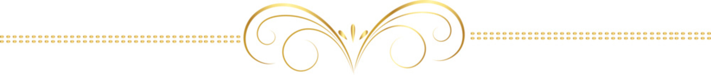 Decorative swirls dividers, old text delimiter, golden calligraphic swirl ornaments, vintage divider	