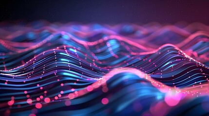 Obraz premium Futuristic technology lines background with light effects