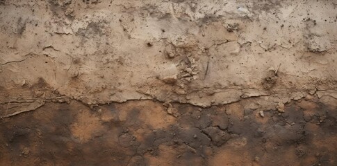 mud texture on a concrete wall a row of bricks, including a red brick, a white brick, and a black brick, are arranged in a row from left to right
