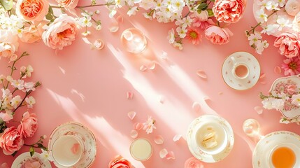 Feminine table seen from above