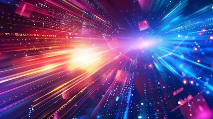 Naklejka premium Abstract technology background with light effect