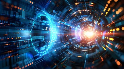 Obraz premium Digital technology world - Business virtual concept