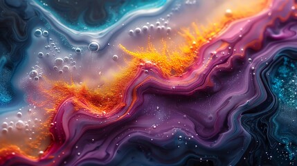 Obraz premium psychedelic liquid morph with vibrant colors