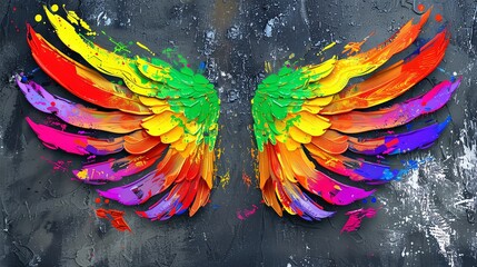 Pride wings posters with vibrant colors