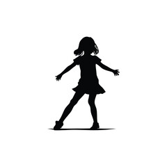 Vector Silhouetted  White Background