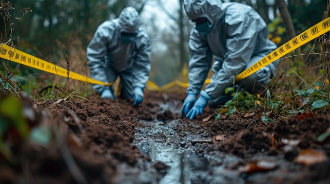 Searching and finding evidences in soil by special branch