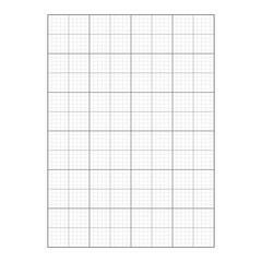 Graph paper sheet. Blue grid. White background. Vector illustration.