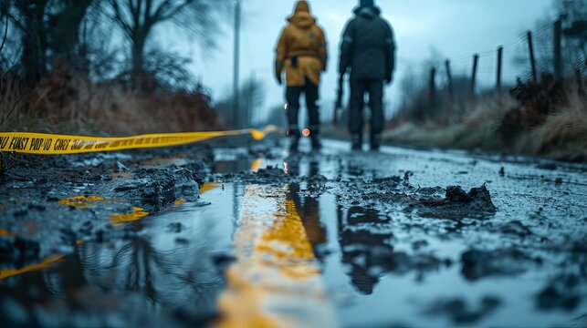 Place of incident - unfortunate location - low angle road shot