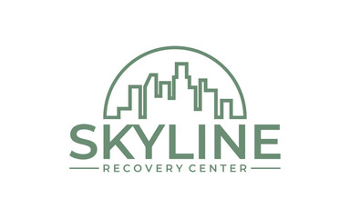 Line art icon of Skyline Logo Design Template