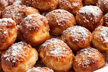 Donuts with icing sugar