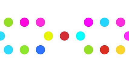 Light Multicolor, Rainbow vector red banner with set of circles, dots. Donuts Background. Creative Design Template. Technological halftone illustration.