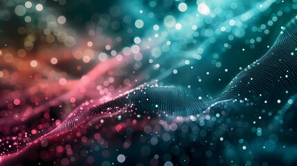 Abstract technology particles mesh background